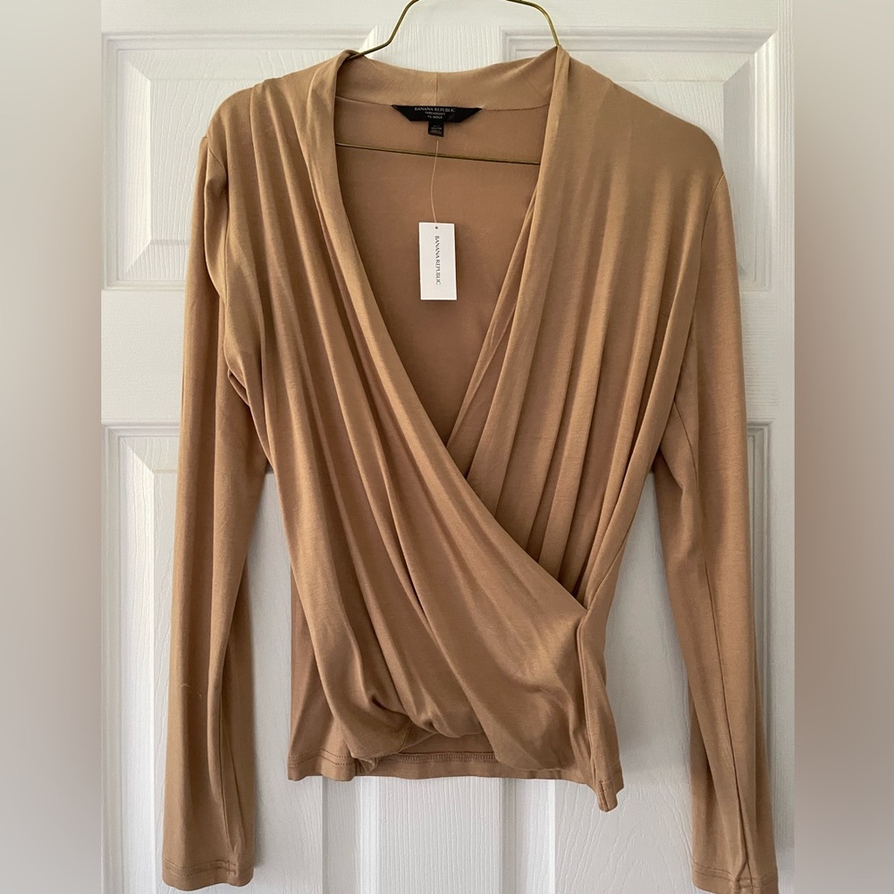 Banana Republic Faux Wrap Top